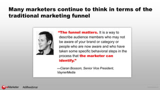 © 2016 eMarketer Inc.
Many marketers continue to think in terms of the
traditional marketing funnel
“The funnel matters. I...