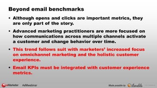 © 2017 eMarketer Inc.
Beyond email benchmarks
 Although opens and clicks are important metrics, they
are only part of the...