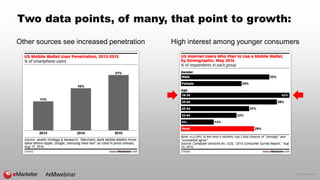 © 2016 eMarketer Inc.
Two data points, of many, that point to growth:
Other sources see increased penetration High interest among younger consumers
#eMwebinar
 