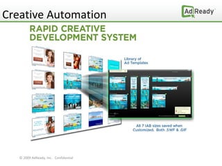 Creative Automation © 2009 AdReady, Inc.  Confidential 