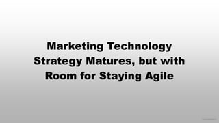 © 2016 eMarketer Inc.
Marketing Technology
Strategy Matures, but with
Room for Staying Agile
 