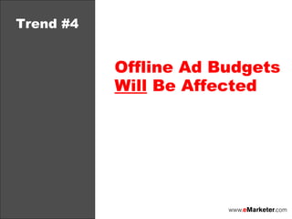 Trend #4 Offline Ad Budgets  Will  Be Affected 