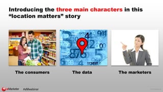 © 2016 eMarketer Inc.
Introducing the three main characters in this
“location matters” story
1
The consumers
2 3
The data ...