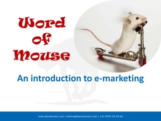 Word of Mouse An introduction to e-marketing 