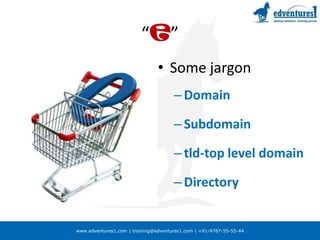 “e”Some jargonDomainSubdomaintld-top level domainDirectory