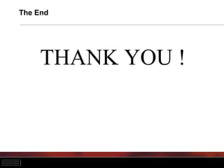 The End




     THANK YOU !
 