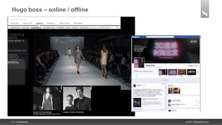 Hugo boss – online / offline




17 | Confidential              © 2011 Brightcove Inc.
 
