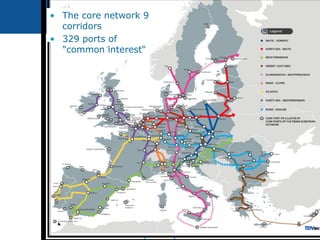 • The core network 9
corridors
• 329 ports of
"common interest“
6
 
