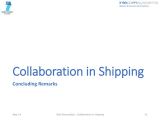 Collaboration in Shipping
Concluding Remarks
May-14 Takis Katsoulakos - Collaboration in Shipping 25
 