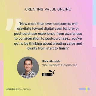 ”
“Now more than ever, consumers will
gravitate toward digital even for pre- or
post-purchase experience from awareness
to...