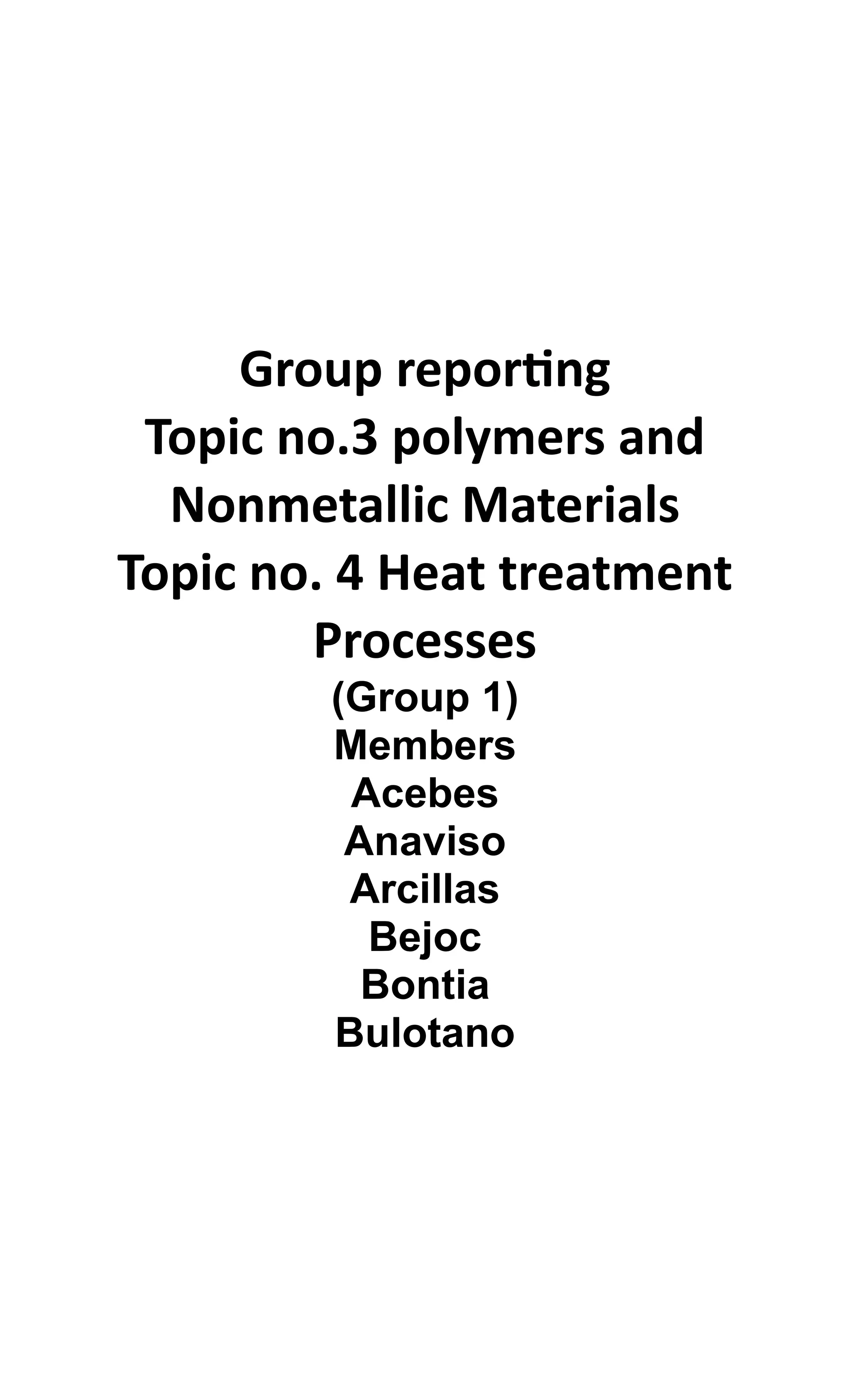 Engineering Materials: Polymers and Non- metallic Materials | DOCX ...