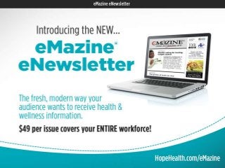 Electronic Health & Wellness Newsletter for Workplace Wellness Programs and Employee Communication
