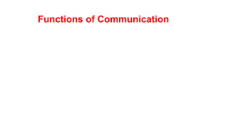 Functions of Communication
 