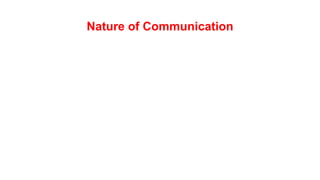Nature of Communication
 