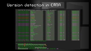 Version detection in EMBA
 
