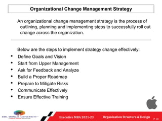 change management in apple inc