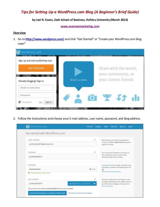Setting Up A WordPress Blog