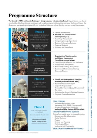 BROCHURE: Executive MBA - EMBA: Monthly Programme | PDF