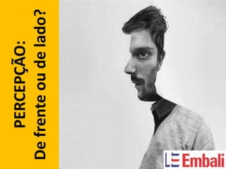 PERCEPÇÃO:
De frente ou de lado?
 