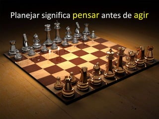 Planejar significa pensar antes de agir
 