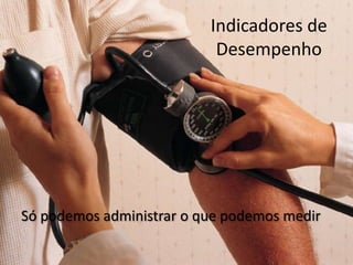 Indicadores de
                           Desempenho




Só podemos administrar o que podemos medir
 
