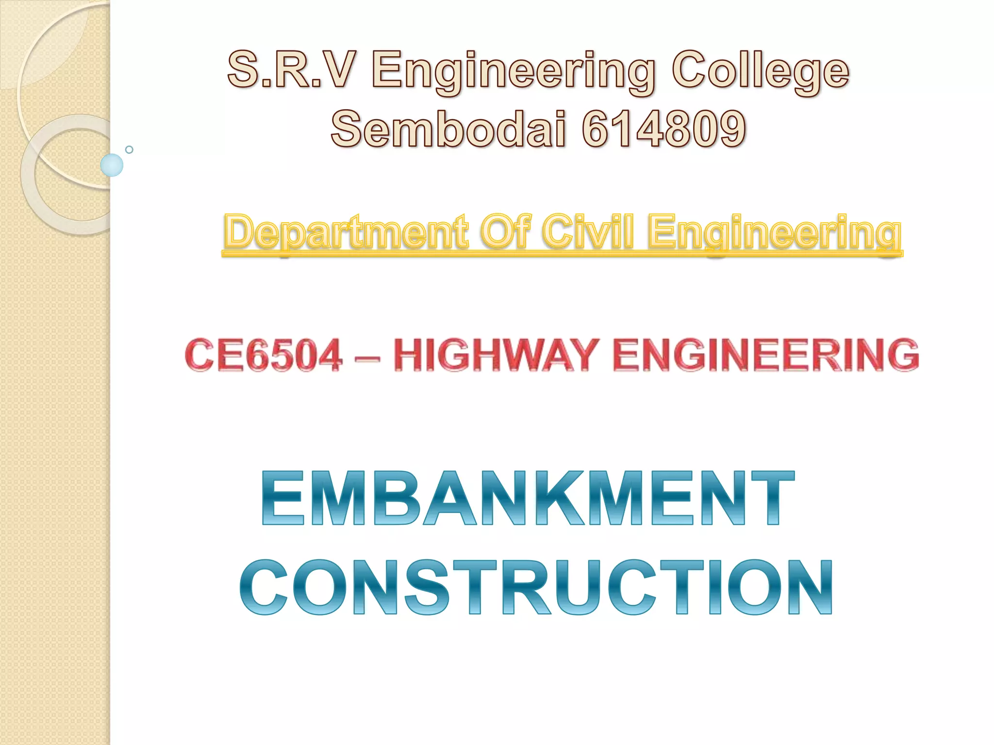 Embankment | PPTX