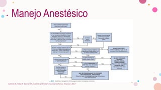 Manejo Anestésico
Cottrell JE, Patel P, Warner DS. Cottrell and Patel's neuroanesthesia : Elsevier; 2017
 