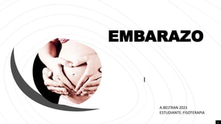 EMBARAZO
I
EC.
A.BELTRAN 2021
ESTUDIANTE:FISOTERAPIA
 