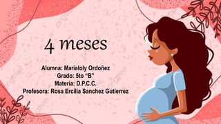 4 meses
Alumna: Marialoly Ordoñez
Grado: 5to “B”
Materia: D.P.C.C.
Profesora: Rosa Ercilia Sanchez Gutierrez
 