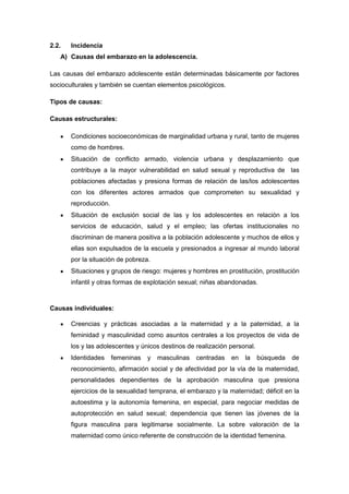 Embarazo   índice de contenidos