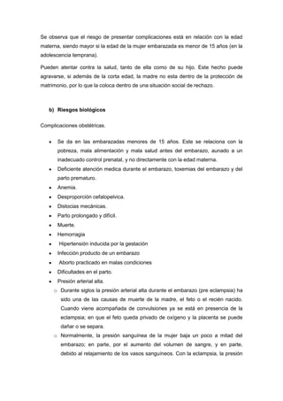 Embarazo   índice de contenidos