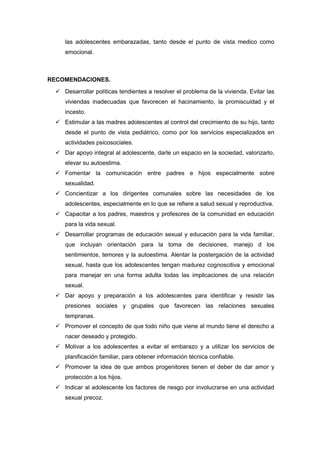 Embarazo   índice de contenidos