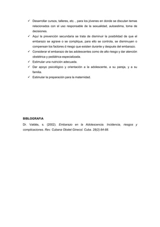 Embarazo   índice de contenidos