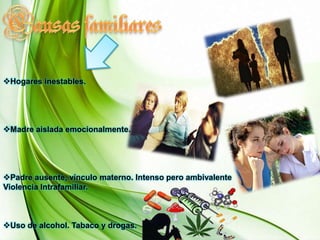      La falta de educación e  Información clara y específica sobre las consecuencias del intercambio sexual. Factores que causan el embarazoa temprana edad     Actualmente la edad media aproximativa de la primera relación coital es de 14 – 15 años y a veces hasta menos. Tanto para chicos como chicas. Entre los factores que condicionan este inicio precoz tenemos:FACTORES AMBIENTALES:Las malas o bajas condiciones socioeconómicas, así como laignorancia y la pobreza constituyen factores causales muyimportantes tanto del embarazo adolescente como el inicio precozde las relaciones sexuales.FACTORES BIOLOGICOS:     Con el adelanto de la menarquía que se está produciendo, se han adelantado las relaciones sexuales.