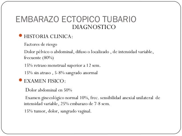 Embarazo Ectopico