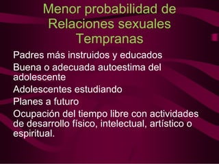 Mala o deficiente comunicación con los padre. 