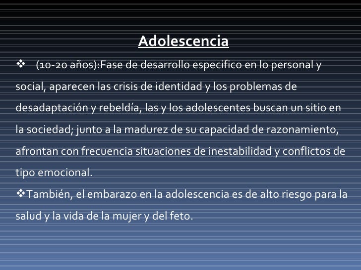 Embarazo En La Adolescencia