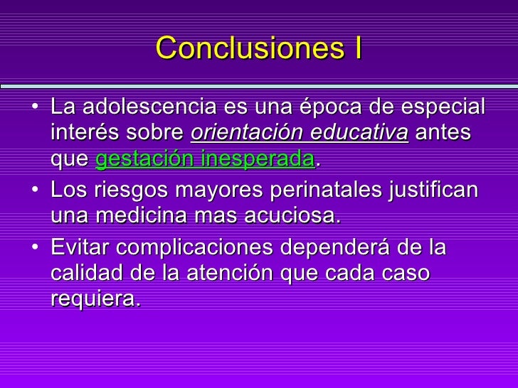 Embarazo En La Adolescente