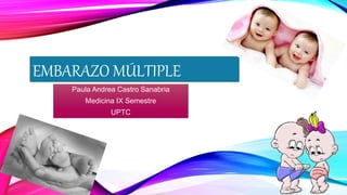 EMBARAZO MÚLTIPLE
Paula Andrea Castro Sanabria
Medicina IX Semestre
UPTC
 