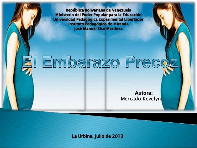 Embarazo Precoz Análisis Estadístico En Venezuela