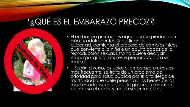 Embarazo Precoz Y Sus Consecuencias