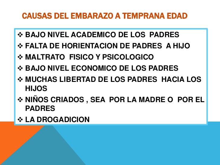 Embarazos A Temprana Edad