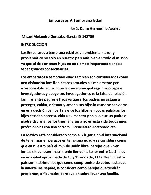 Embarazos A Temprana Edad