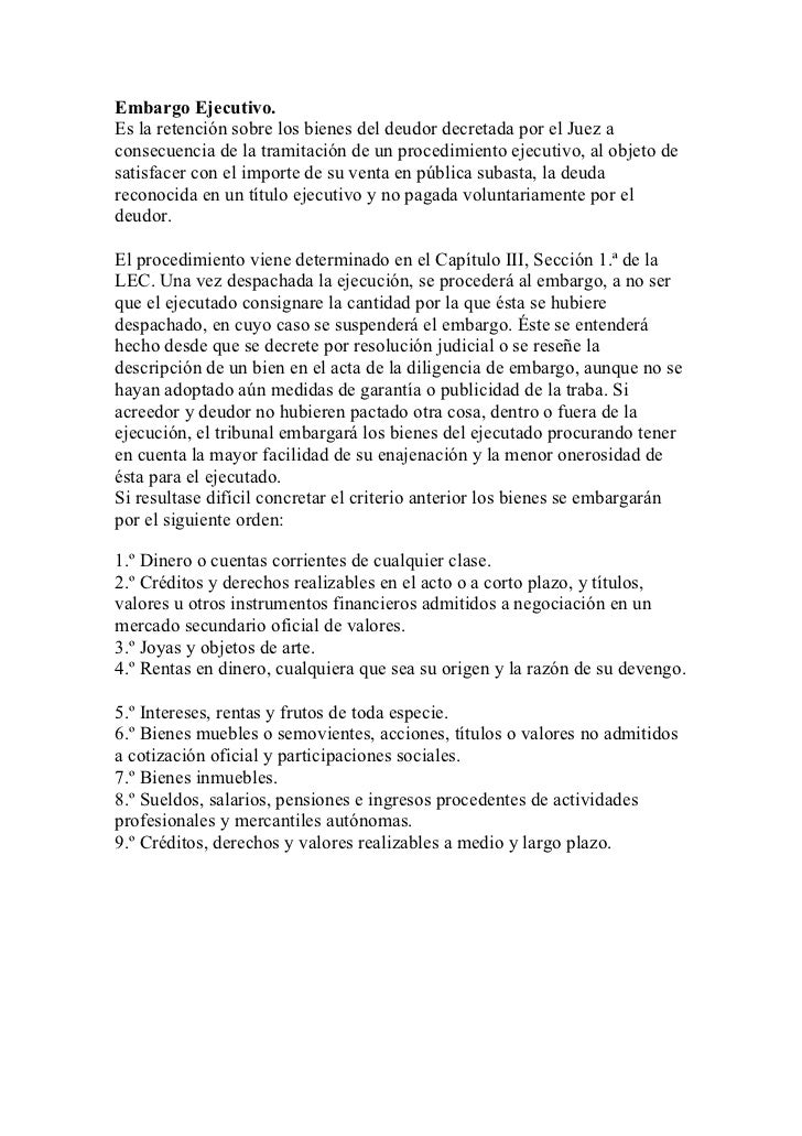 Embargo ejecutivo Embargo ejecutivo