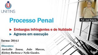 Turma: 2014.1
Discentes:
Auricélio Sousa, João Marcos,
Kleiton Barbosa e Neila Guedes.
Prof. José Roberto
 