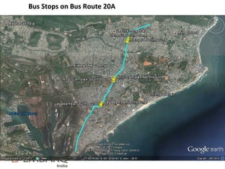 Bus Stops on Bus Route 20A
 