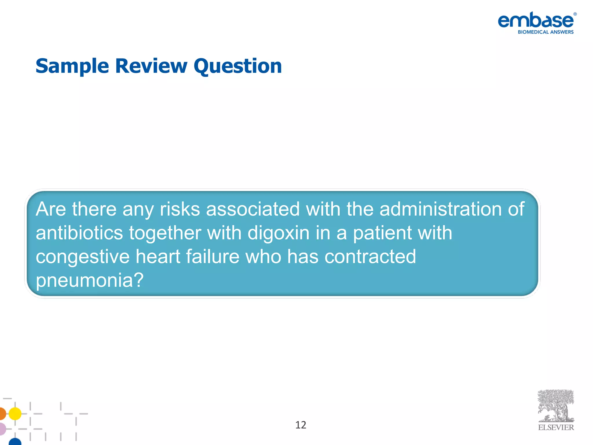 Sample Review Question Are there any risks associated with the administration of antibiotics together with digoxin in a patient with congestive heart failure who has contracted pneumonia? 