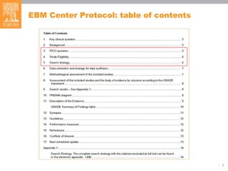 EBM Center Protocol: table of contents
6
 
