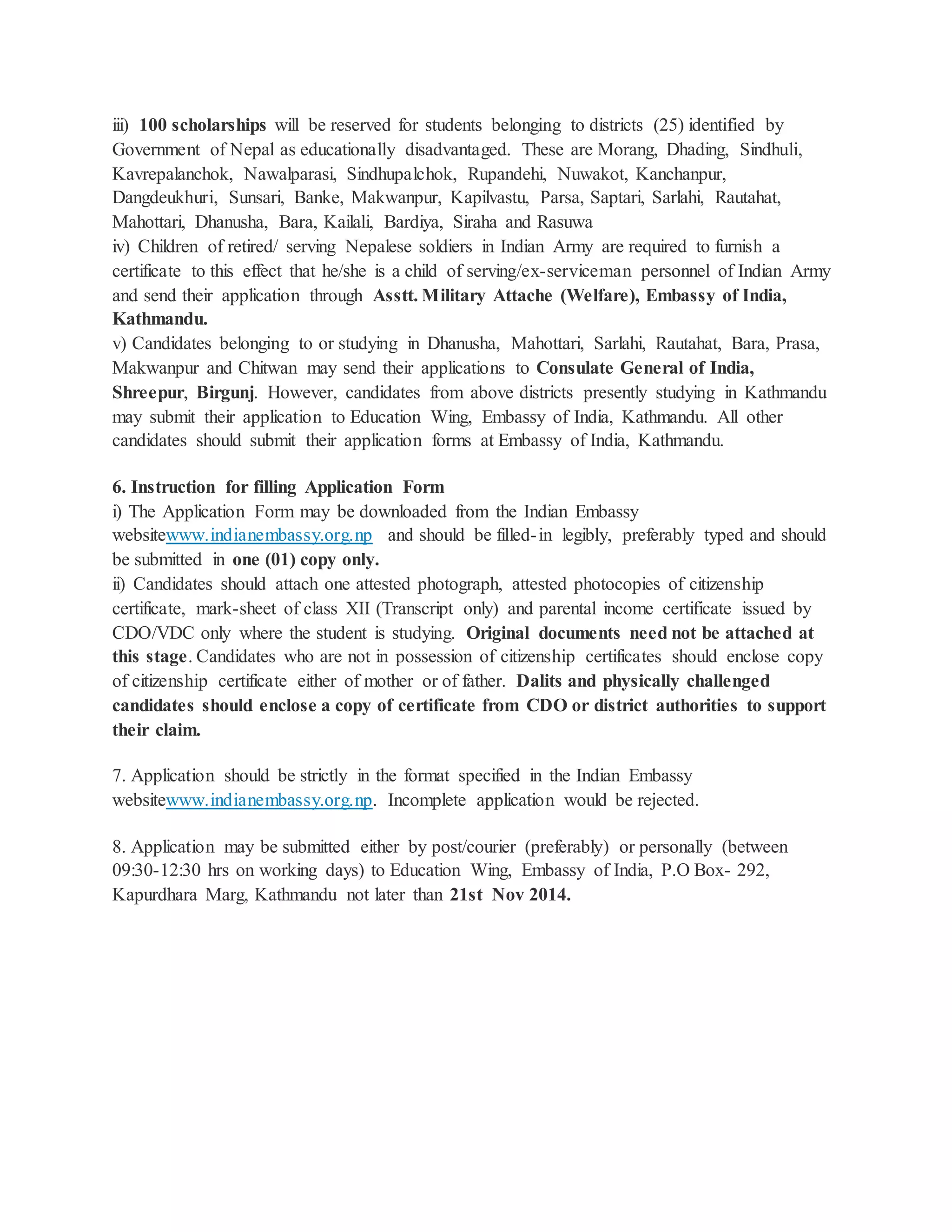 Embassy of India Golden Jubilee Scholarship Scheme PDF