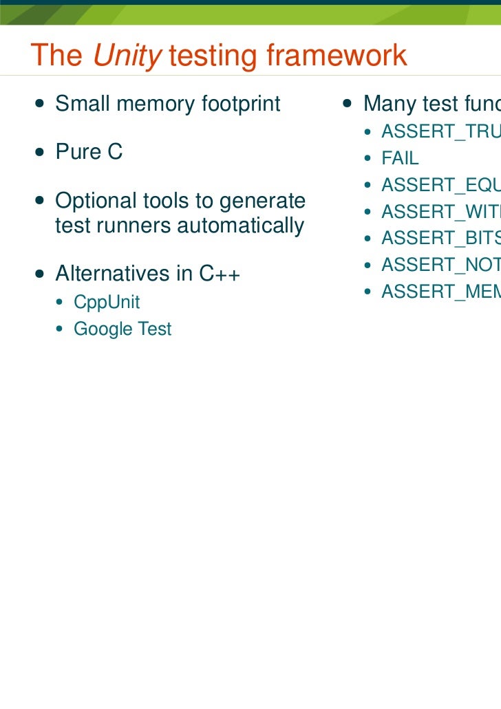 Testing Tools For C Testing Tools For C